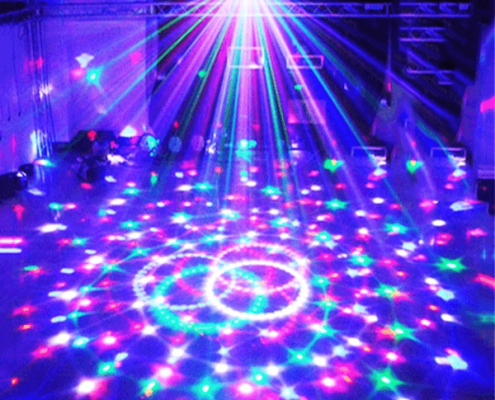 تصویری از نورپردازی ایجاد شده با رقص نور و فلاشر را نمایش می دهد.